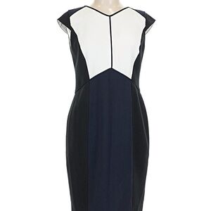 Ann Taylor Black and White Contrast Dress